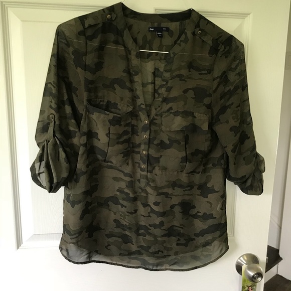 Express Tops - Camo print blouse Express Tops - Camo print blouse